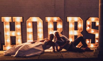 Wedding Light Up Letters Rustic Surname