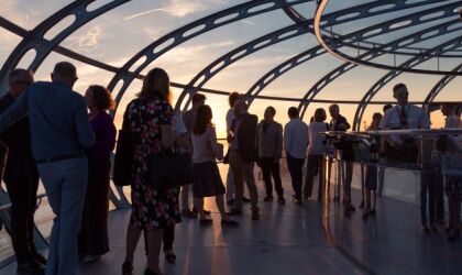 Drinks reception on BA i360 pod Drinks reception on BA i360 pod