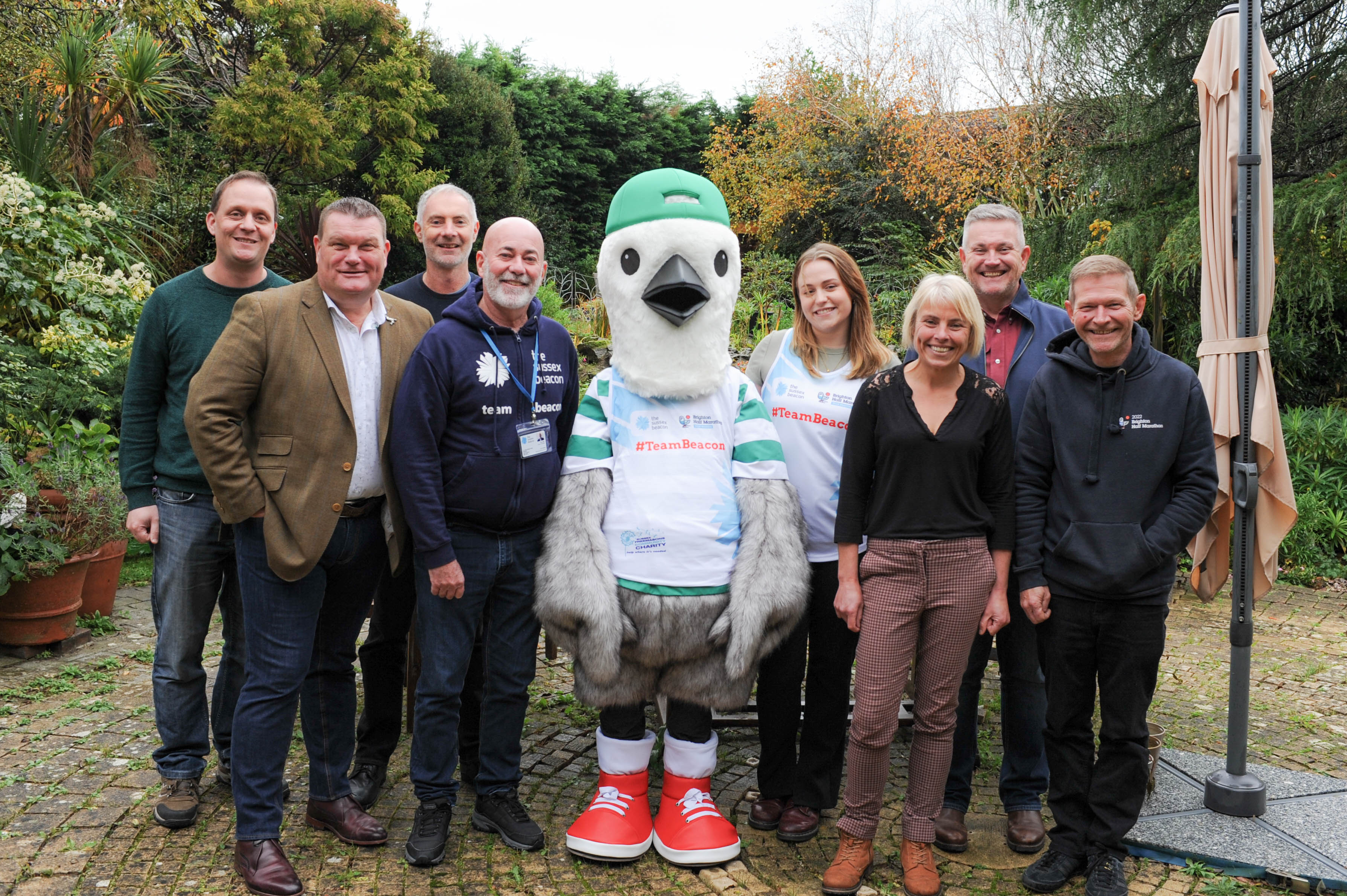 Mark Bond (Head of Fundraising, Team Beacon) Nick Poyner (Managing Director, Rubix VT) Martin Harrigan (Race Director, Rubix VT Brighton Half Marathon) Paul Hilly (Chair of Trustees – Sussex Beacon) Beaky (Half Marathon mascot) Eléna Wenban (Events Office, Team Beacon) Holly Freeman (Operations Manager, Rubix VT Brighton Half Marathon) David Hill (Director, E3 Sports) Ian Money (Course Director, Rubix VT Brighton Half Marathon Mark Bond (Head of Fundraising, Team Beacon) Nick Poyner (Managing Director, Rubix VT) Martin Harrigan (Race Director, Rubix VT Brighton Half Marathon) Paul Hilly (Chair of Trustees – Sussex Beacon) Beaky (Half Marathon mascot) Eléna Wenban (Events Office, Team Beacon) Holly Freeman (Operations Manager, Rubix VT Brighton Half Marathon) David Hill (Director, E3 Sports) Ian Money (Course Director, Rubix VT Brighton Half Marathon