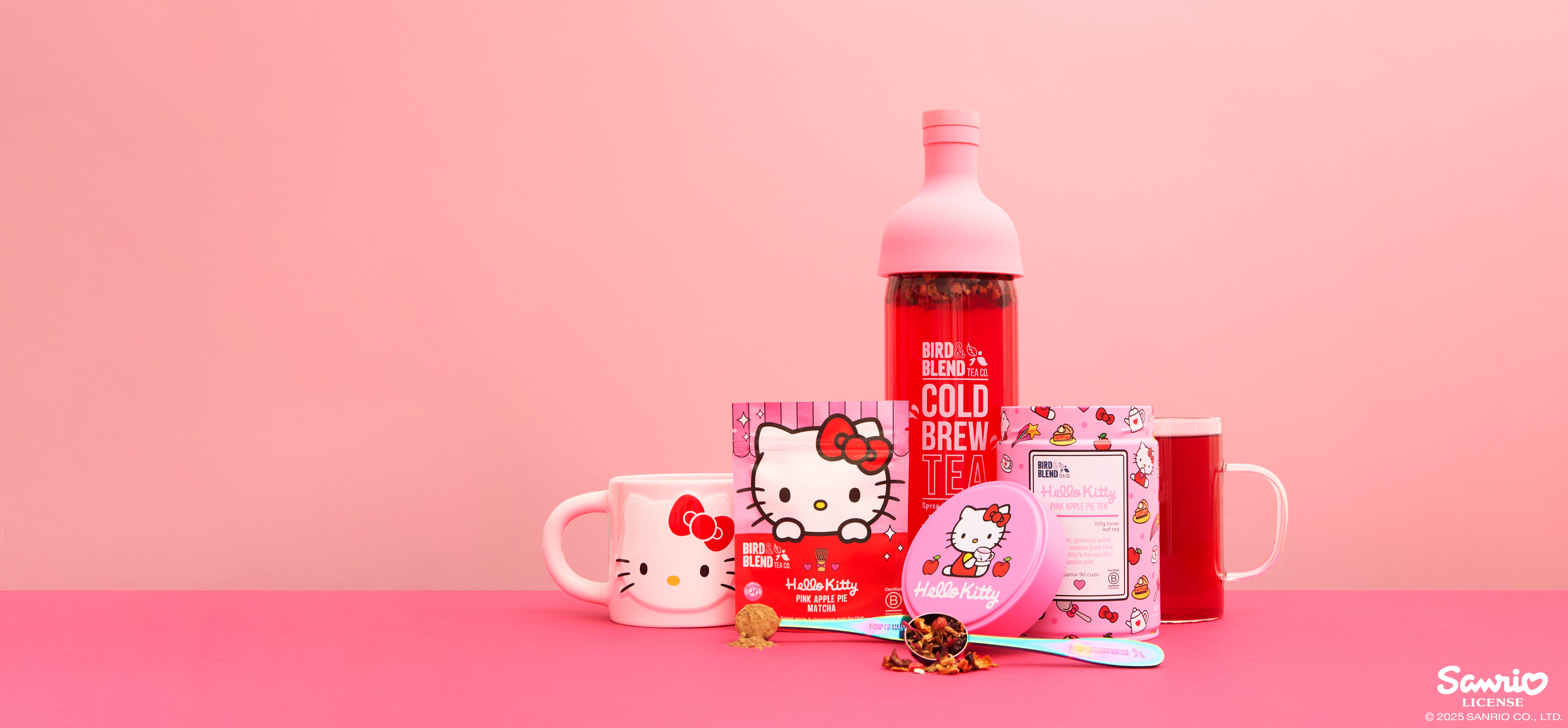4 new Hello Kitty Tea & Matcha Collection products by Bird & Blend Tea Co. 4 new Hello Kitty Tea & Matcha Collection products by Bird & Blend Tea Co.