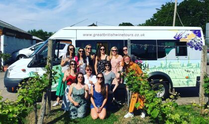 Bespoke Hen Party wine tour to Bluebell Vineyard