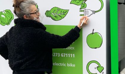Fareshare Sussex e-bike, illustrations by Sandra Staufer Fareshare Sussex e-bike, illustrations by Sandra Staufer