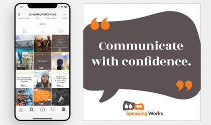 Social Media template design for Speaking Works Social Media template design for Speaking Works