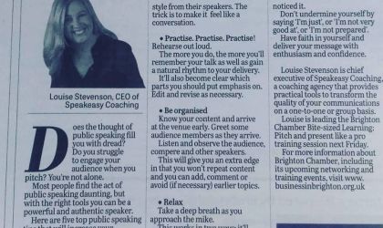 Published article on Public Speaking tips Published article on Public Speaking tips