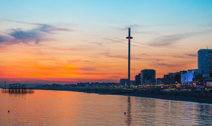 Sunset at the i360