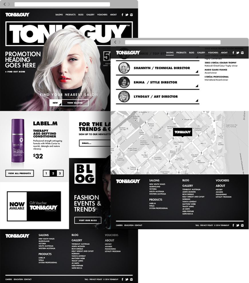 Toni & Guy – Website